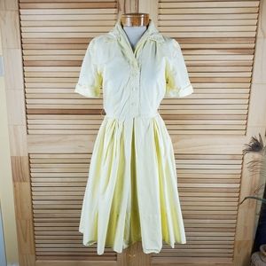 Vintage 50s yellow dress